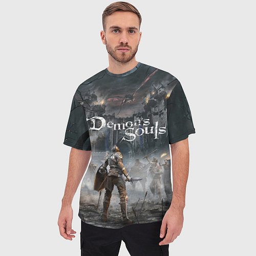 Мужская футболка оверсайз Demons Souls / 3D-принт – фото 3