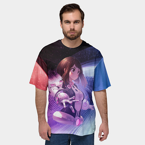 Мужская футболка оверсайз Урарака, Очако / 3D-принт – фото 3