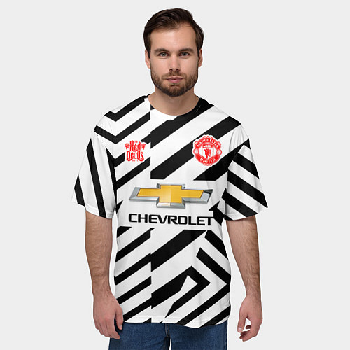 Мужская футболка оверсайз MANCHESTER UNITED 2021 / 3D-принт – фото 3