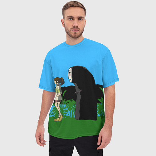 Мужская футболка оверсайз Унесенные призраками / 3D-принт – фото 3