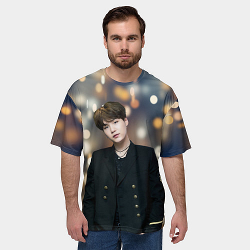Мужская футболка оверсайз MIN YOONGI / 3D-принт – фото 3