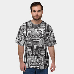 Футболка оверсайз мужская Бесконечный город, цвет: 3D-принт — фото 2