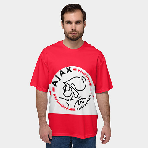Мужская футболка оверсайз AJAX AMSTERDAM / 3D-принт – фото 3
