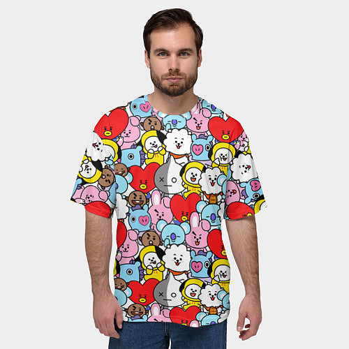 Мужская футболка оверсайз BT21 BTS / 3D-принт – фото 3