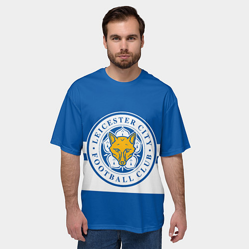 Мужская футболка оверсайз LEICESTER CITY / 3D-принт – фото 3