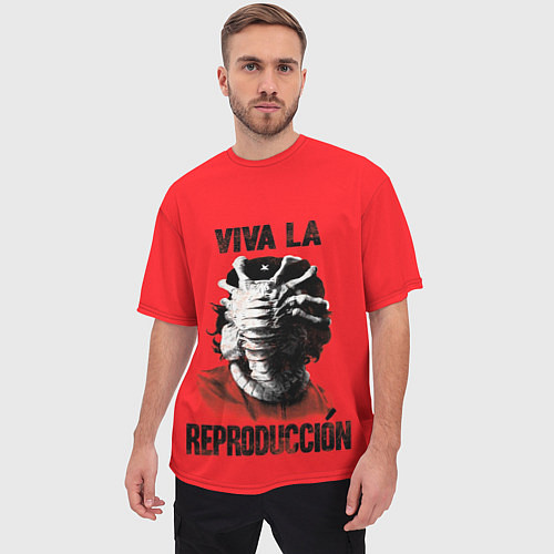 Мужская футболка оверсайз VIVA LA / 3D-принт – фото 3