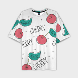 Мужская футболка оверсайз Вишенки Cherry