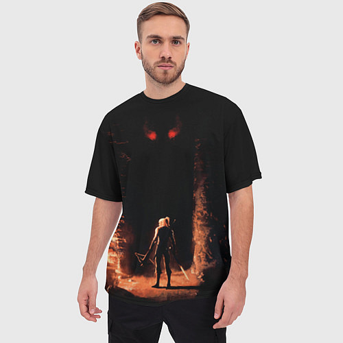Мужская футболка оверсайз Ведьмак / 3D-принт – фото 3