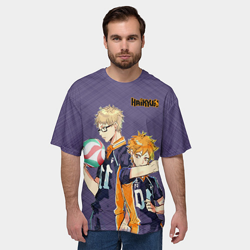 Мужская футболка оверсайз Haikyu!!! / 3D-принт – фото 3