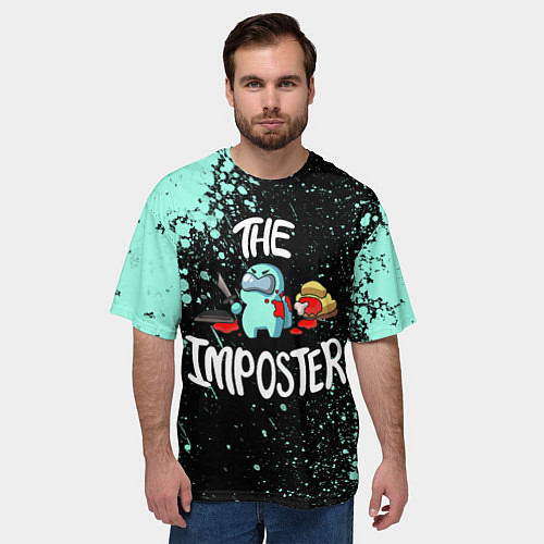 Мужская футболка оверсайз AMONG US / 3D-принт – фото 3