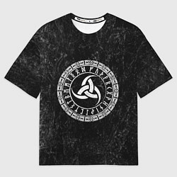 Футболка оверсайз мужская Рог Одина, цвет: 3D-принт