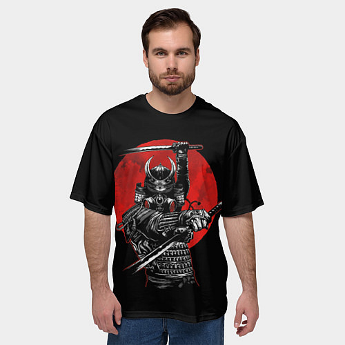 Мужская футболка оверсайз Samurai / 3D-принт – фото 3