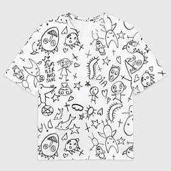 Футболка оверсайз мужская DIE ANTWOORD, цвет: 3D-принт