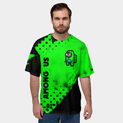 Футболка оверсайз мужская AMONG US - BRAWL STARS LEON, цвет: 3D-принт — фото 2