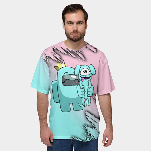 Мужская футболка оверсайз AMONG US / 3D-принт – фото 3