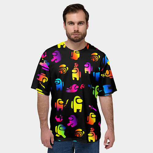 Мужская футболка оверсайз AMONG US / 3D-принт – фото 3