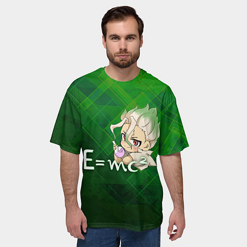 Мужская футболка оверсайз Доктор Стоун / 3D-принт – фото 3