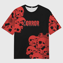 Футболка оверсайз мужская Horror, цвет: 3D-принт