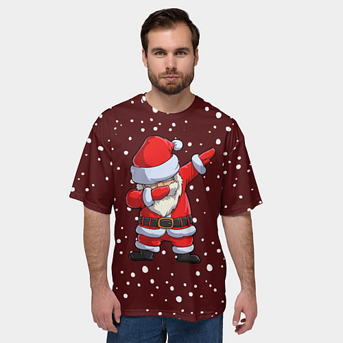Мужская футболка оверсайз Dab-Santa / 3D-принт – фото 3