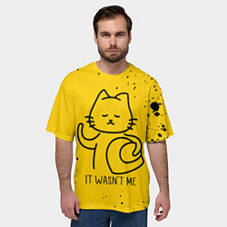 Футболка оверсайз мужская AMONG US - КОТИК, цвет: 3D-принт — фото 2