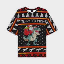 Мужская футболка оверсайз Merry Rex-mas