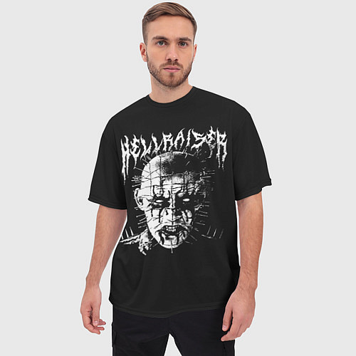 Мужская футболка оверсайз Hellraiser / 3D-принт – фото 3