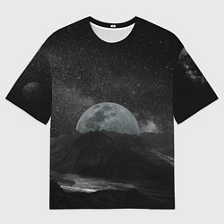 Футболка оверсайз мужская Луна, цвет: 3D-принт