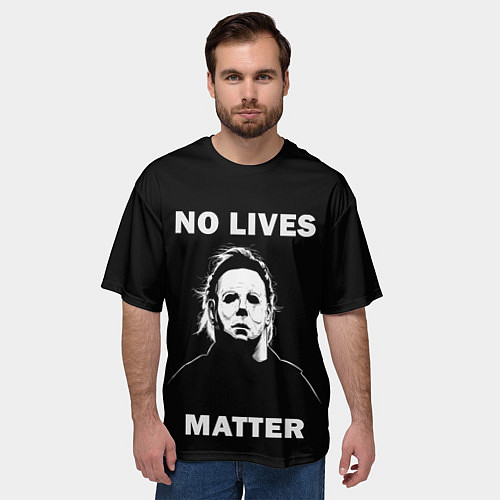 Мужская футболка оверсайз MICHAEL MYERS / 3D-принт – фото 3