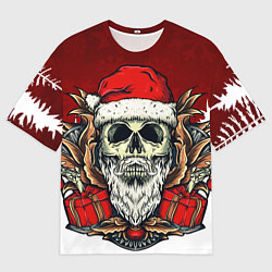 Мужская футболка оверсайз Санта по харду