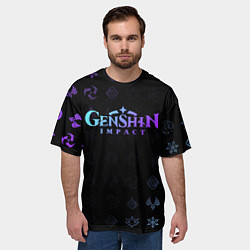 Футболка оверсайз мужская GENSHIN IMPACT, цвет: 3D-принт — фото 2