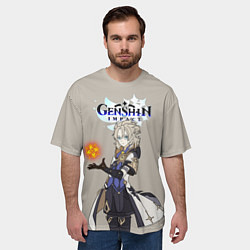 Футболка оверсайз мужская Genshin impactАльбедо, цвет: 3D-принт — фото 2