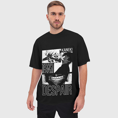 Мужская футболка оверсайз Despair / 3D-принт – фото 3