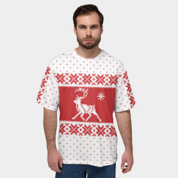Футболка оверсайз мужская Северный Олень, цвет: 3D-принт — фото 2