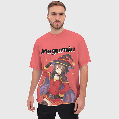 Мужская футболка оверсайз Megumin / 3D-принт – фото 3