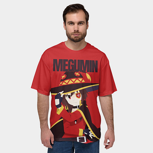Мужская футболка оверсайз Megumin / 3D-принт – фото 3