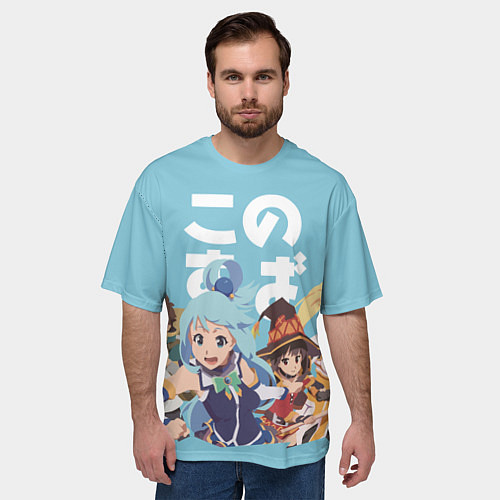 Мужская футболка оверсайз KonoSuba / 3D-принт – фото 3