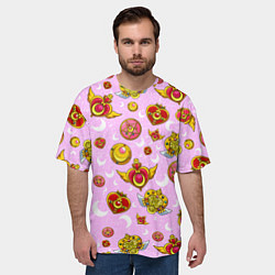 Футболка оверсайз мужская Сейлор Мун, цвет: 3D-принт — фото 2