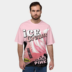 Футболка оверсайз мужская BLACKPINK ICE CREAM, цвет: 3D-принт — фото 2