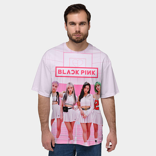 Мужская футболка оверсайз BLACKPINK / 3D-принт – фото 3