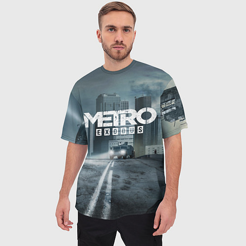 Мужская футболка оверсайз Metro Exodus / 3D-принт – фото 3