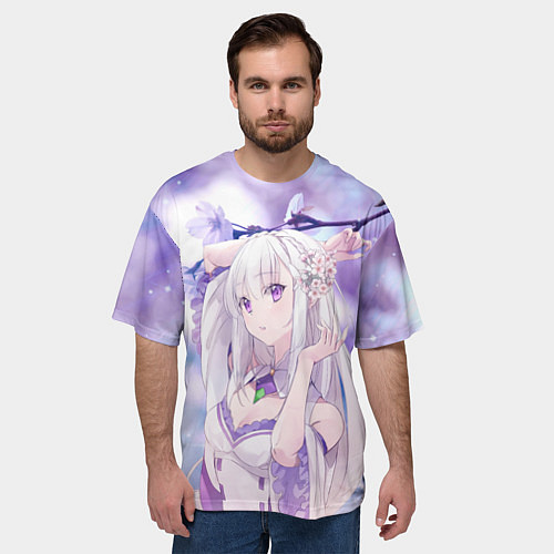 Мужская футболка оверсайз Эмилия / 3D-принт – фото 3