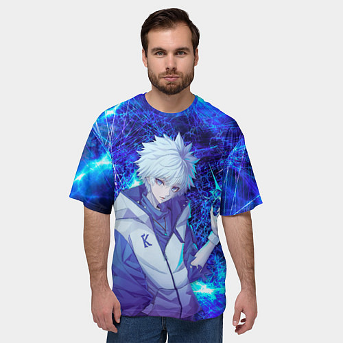 Мужская футболка оверсайз Киллуа Золдик / 3D-принт – фото 3