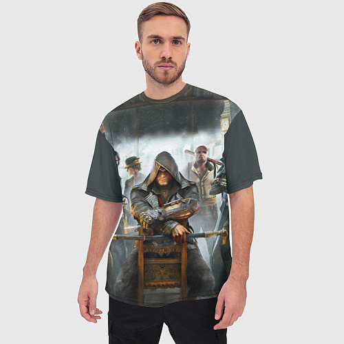 Мужская футболка оверсайз Assassin’s Creed Syndicate / 3D-принт – фото 3