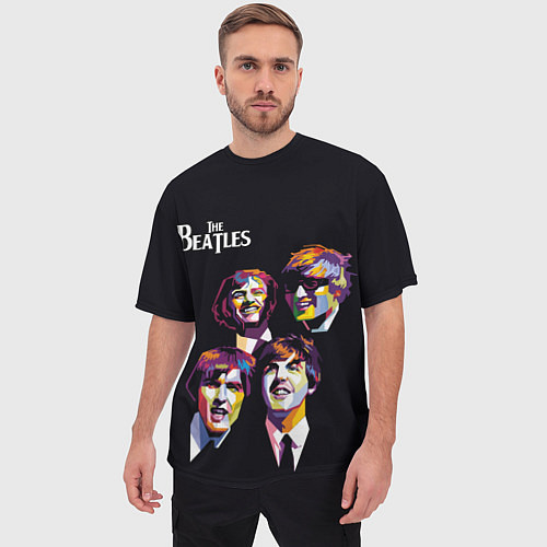 Мужская футболка оверсайз The Beatles / 3D-принт – фото 3