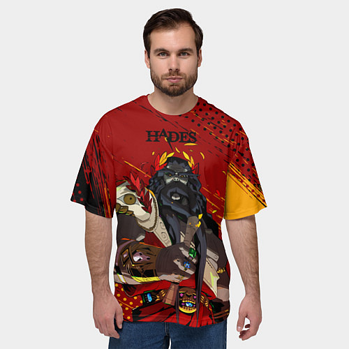 Мужская футболка оверсайз Hades - Аид / 3D-принт – фото 3