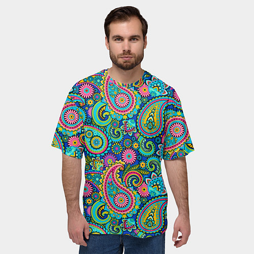 Мужская футболка оверсайз Славянские Узоры / 3D-принт – фото 3