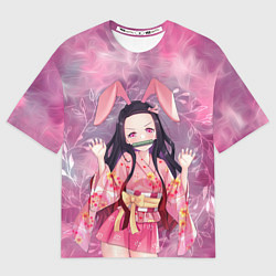 Футболка оверсайз мужская Незуко Камадо, цвет: 3D-принт