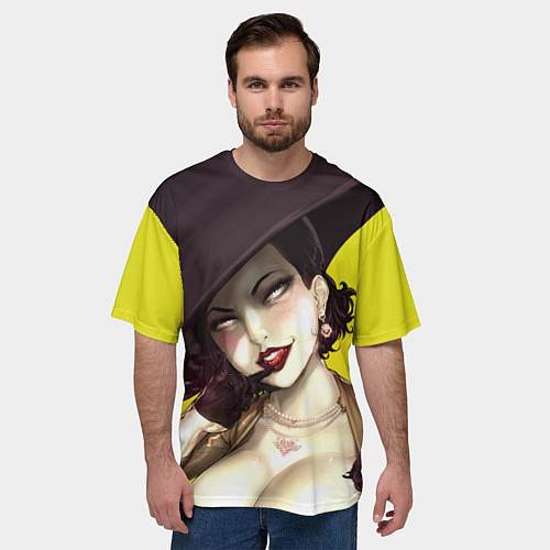 Мужская футболка оверсайз РЕЗИДЕНТ ИВЕЛ ДЕРЕВНЯ / 3D-принт – фото 3