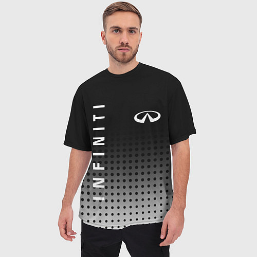 Мужская футболка оверсайз Infiniti / 3D-принт – фото 3
