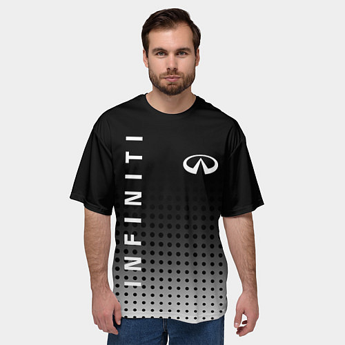 Мужская футболка оверсайз Infiniti / 3D-принт – фото 3